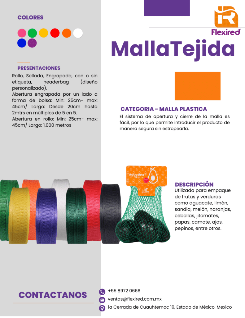 ficha tecnica sobre malla tejida