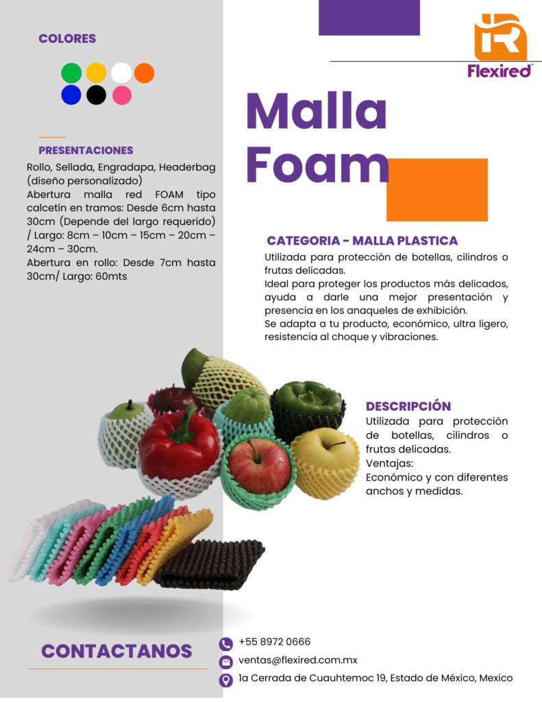 ficha tecnica de malla foam